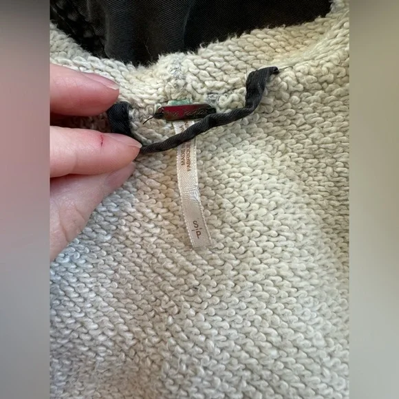 Free People Oversized Utility Jacket with Hood in Grey, Size Small - Picture 8 of 10